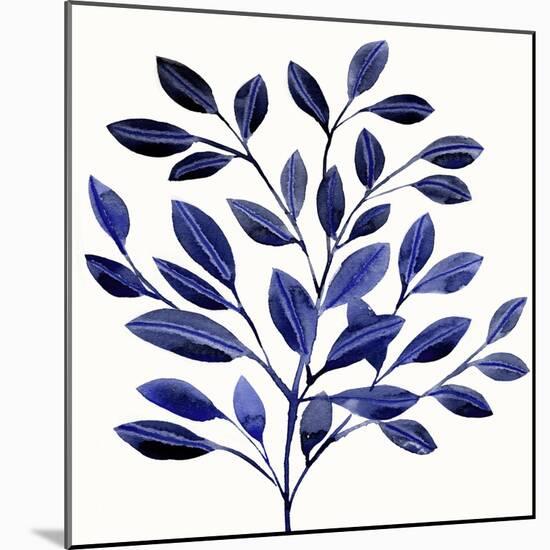 Deep Blue Branch II-Annie Warren-Mounted Art Print