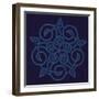 Deep Blue Kaleidoscope-Melody Hogan-Framed Art Print