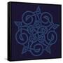 Deep Blue Kaleidoscope-Melody Hogan-Framed Stretched Canvas