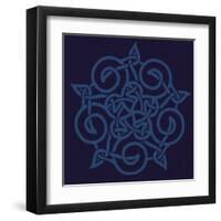 Deep Blue Kaleidoscope-Melody Hogan-Framed Art Print