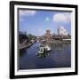 Deep Cutting Junction Canal Crossroads with Malt House and Waterbus, Birmingham, West Midlands, UK-Geoff Renner-Framed Photographic Print