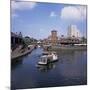 Deep Cutting Junction Canal Crossroads with Malt House and Waterbus, Birmingham, West Midlands, UK-Geoff Renner-Mounted Photographic Print