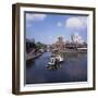 Deep Cutting Junction Canal Crossroads with Malt House and Waterbus, Birmingham, West Midlands, UK-Geoff Renner-Framed Photographic Print