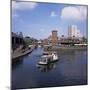 Deep Cutting Junction Canal Crossroads with Malt House and Waterbus, Birmingham, West Midlands, UK-Geoff Renner-Mounted Photographic Print
