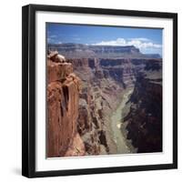 Deep Gorge of the Colorado River on the West Rim of the Grand Canyon, Arizona, USA-Tony Gervis-Framed Photographic Print