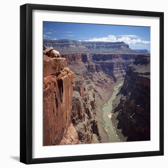 Deep Gorge of the Colorado River on the West Rim of the Grand Canyon, Arizona, USA-Tony Gervis-Framed Photographic Print