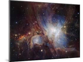 Deep infrared view of the Orion Nebula from HAWK-I-ESO-Mounted Art Print