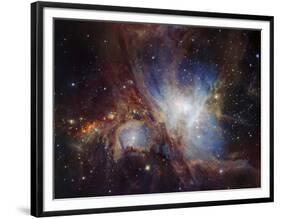 Deep infrared view of the Orion Nebula from HAWK-I-ESO-Framed Art Print