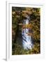 Deep Oregon Waterfall in Autumn, Forest Fall Color and Waterr Flow-Vincent James-Framed Photographic Print