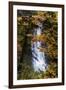 Deep Oregon Waterfall in Autumn, Forest Fall Color and Waterr Flow-Vincent James-Framed Photographic Print