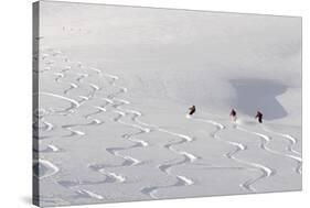 Deep Powder Snow, Skiing, Tyrol, Austria-Norbert Eisele-Hein-Stretched Canvas