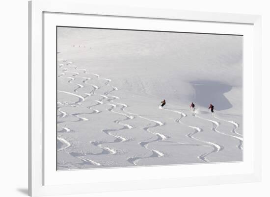 Deep Powder Snow, Skiing, Tyrol, Austria-Norbert Eisele-Hein-Framed Photographic Print