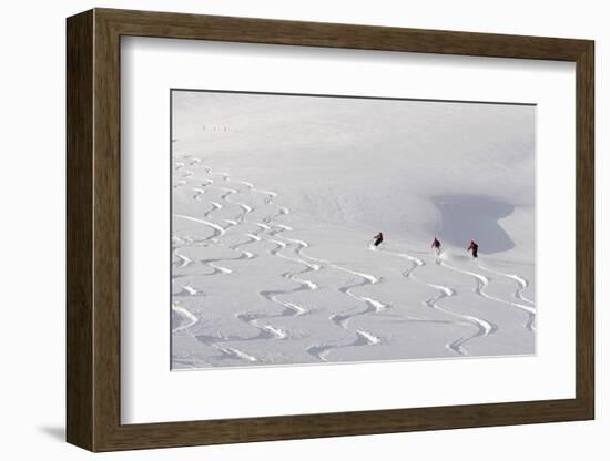 Deep Powder Snow, Skiing, Tyrol, Austria-Norbert Eisele-Hein-Framed Photographic Print