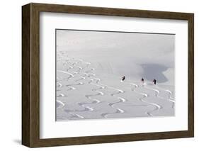 Deep Powder Snow, Skiing, Tyrol, Austria-Norbert Eisele-Hein-Framed Photographic Print
