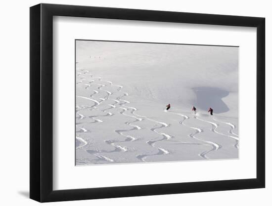 Deep Powder Snow, Skiing, Tyrol, Austria-Norbert Eisele-Hein-Framed Photographic Print