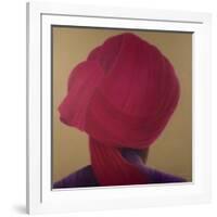 Deep Red Turban, Purple Jacket-Lincoln Seligman-Framed Giclee Print