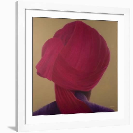 Deep Red Turban, Purple Jacket-Lincoln Seligman-Framed Giclee Print