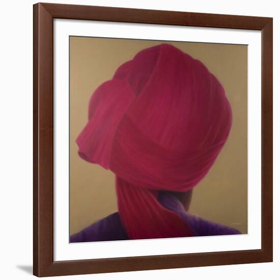 Deep Red Turban, Purple Jacket-Lincoln Seligman-Framed Giclee Print