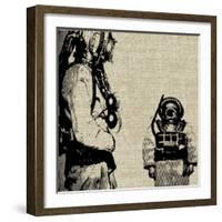 Deep Sea Diver Background-Petrafler-Framed Art Print