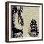 Deep Sea Diver Background-Petrafler-Framed Art Print