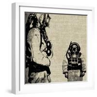 Deep Sea Diver Background-Petrafler-Framed Art Print