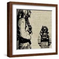 Deep Sea Diver Background-Petrafler-Framed Art Print