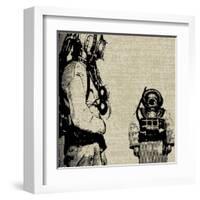 Deep Sea Diver Background-Petrafler-Framed Art Print