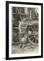 Deep Sea Diver with Giant Pump-null-Framed Art Print