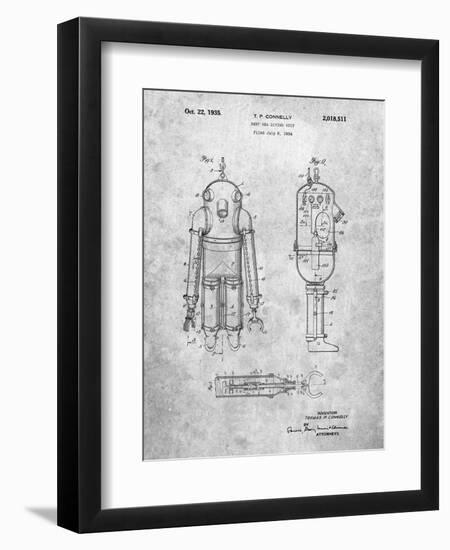 Deep Sea Diving Suit Patent-Cole Borders-Framed Art Print