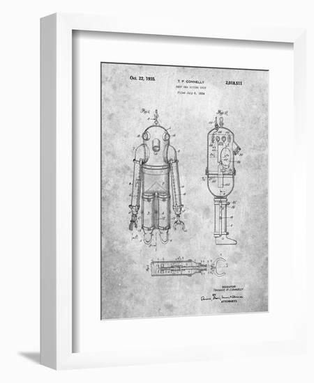 Deep Sea Diving Suit Patent-Cole Borders-Framed Art Print