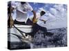 Deep Sea Fisherman Catching a Swordfish-null-Stretched Canvas