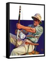 "Deep Sea Fisherman,"February 2, 1935-Edgar Franklin Wittmack-Framed Stretched Canvas