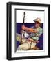 "Deep Sea Fisherman,"February 2, 1935-Edgar Franklin Wittmack-Framed Giclee Print