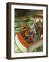 "Deep Sea Fishing in Rain," August 31, 1946-Constantin Alajalov-Framed Premium Giclee Print