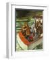 "Deep Sea Fishing in Rain," August 31, 1946-Constantin Alajalov-Framed Giclee Print