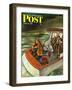 "Deep Sea Fishing in Rain," Saturday Evening Post Cover, August 31, 1946-Constantin Alajalov-Framed Giclee Print