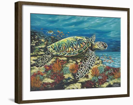 Deep Sea Swimming II-Carolee Vitaletti-Framed Art Print
