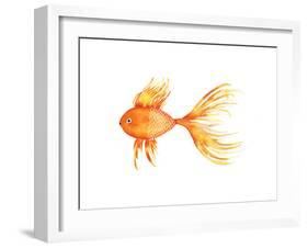 Deep Sea Yellow Fish-Sara Berrenson-Framed Art Print