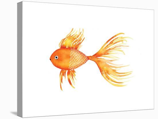 Deep Sea Yellow Fish-Sara Berrenson-Stretched Canvas