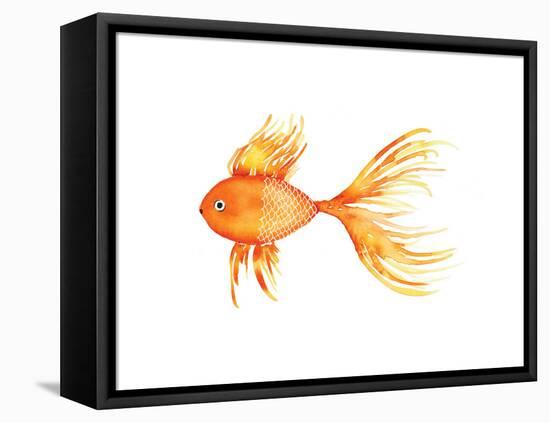 Deep Sea Yellow Fish-Sara Berrenson-Framed Stretched Canvas