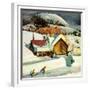 "Deep Snow Fall", January 23, 1954-John Clymer-Framed Giclee Print