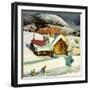 "Deep Snow Fall", January 23, 1954-John Clymer-Framed Giclee Print