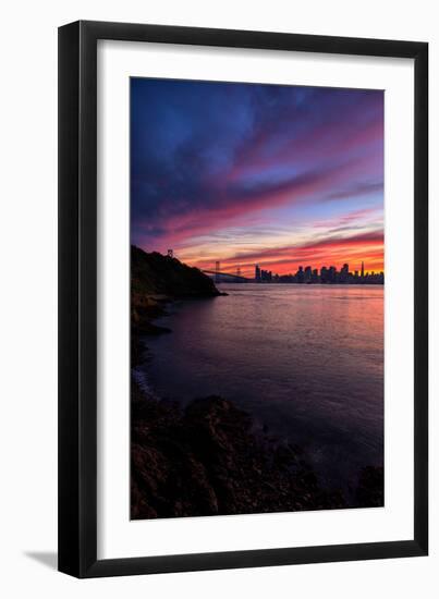 Deep Sunset Treasure, at Bay Bridge, San Francisco Bay Area-Vincent James-Framed Photographic Print