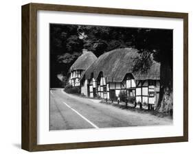 Deep Thatched Cottages at  Wherwell, Hampshire, England-J. Chettlburgh-Framed Photographic Print