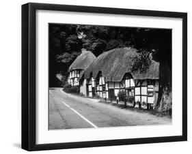 Deep Thatched Cottages at  Wherwell, Hampshire, England-J. Chettlburgh-Framed Photographic Print