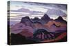 Deep Twilight, Pyrenees, C.1912-13 (Oil on Panel)-James Dickson Innes-Stretched Canvas