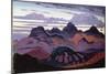 Deep Twilight, Pyrenees, C.1912-13 (Oil on Panel)-James Dickson Innes-Mounted Giclee Print