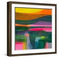 Deep Within the South Downs, 2021 (acrylic on canvas)-Faye Bridgwater-Framed Giclee Print