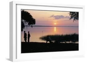 Deepa Village, in are of the Anouak Ethnic People, Edge of Lake Tata, Ilubador State, Ethiopia-Bruno Barbier-Framed Photographic Print