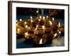 Deepak Lights (Oil and Cotton Wick Candles) Lit to Celebrate the Diwali Festival, India-Annie Owen-Framed Photographic Print